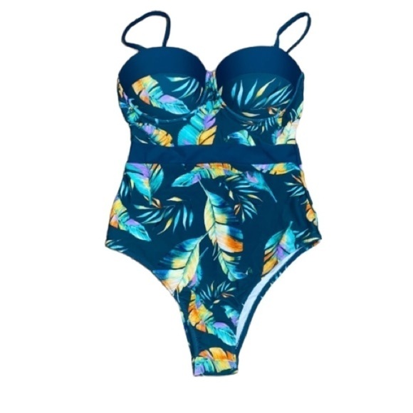 Cupshe floral swimsuit small NWT tropical - Picture 6 of 6